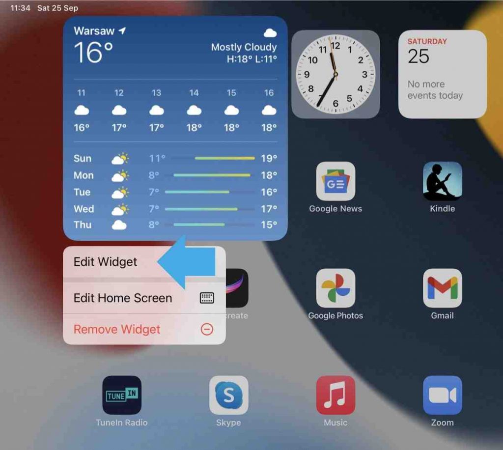 Comment afficher la météo sur iPad ?