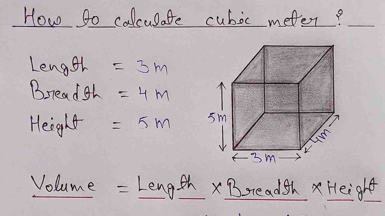 Comment calculer le volume d'un mètre cube ?